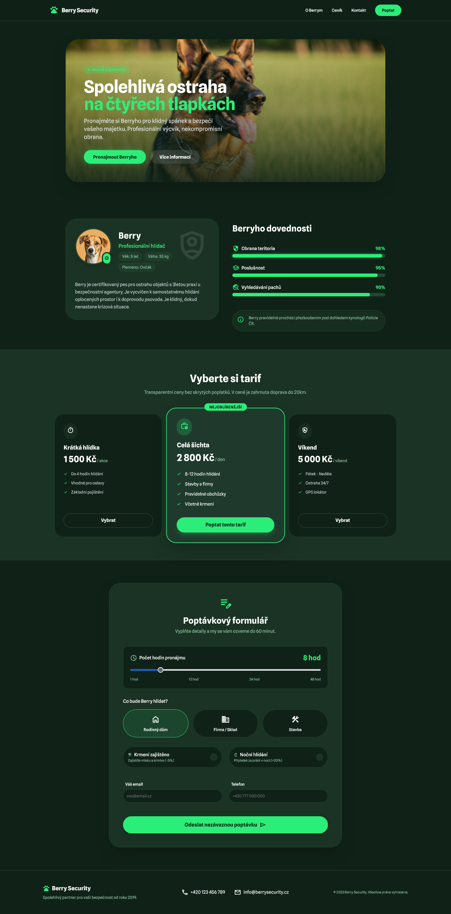 Ukázka desktop verze webu Hlídací pes