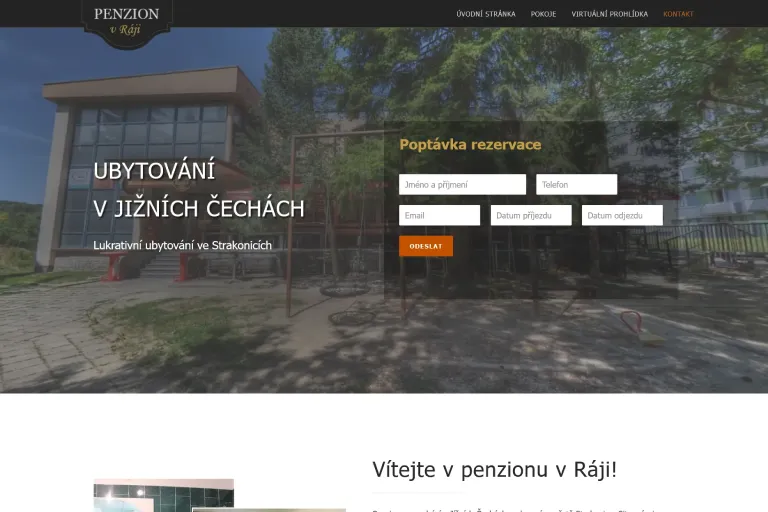 Penzion v ráji - Úvodní strana